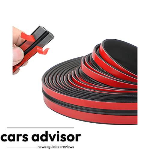 2 Pieces Car Weather Stripping with Adhesives, Rubber Seal Strip fo...