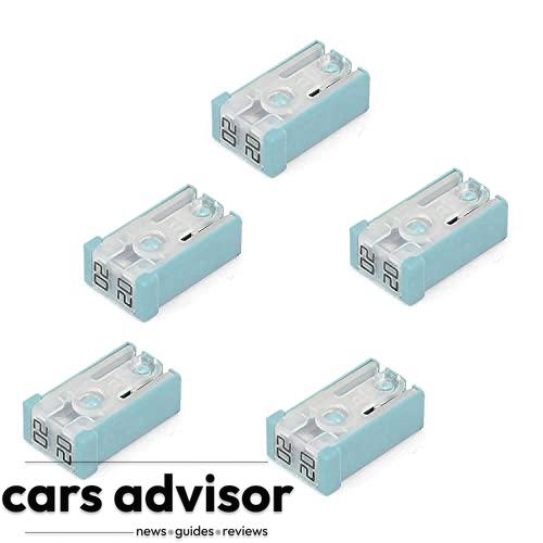 5 pcs Slotted Automotive MCASE Mini Shaped Cartridge Fuse Kit, 20A,...