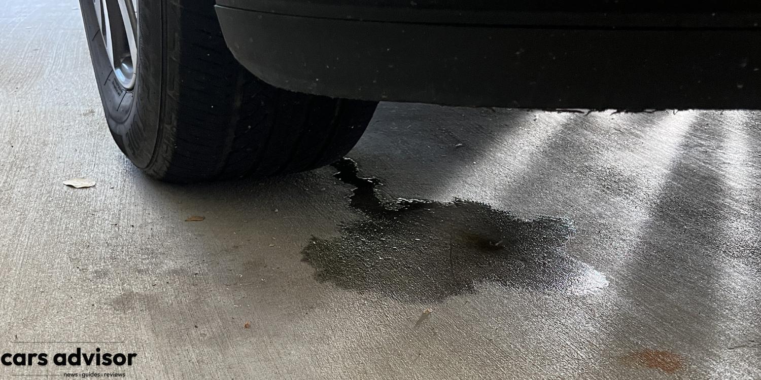 Car Leaking Fluid Front Passenger Side