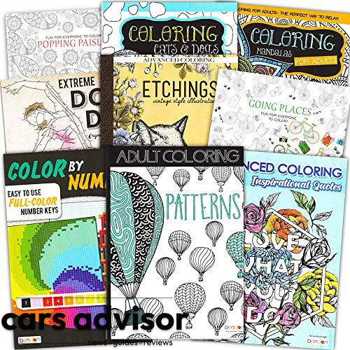 Adult Coloring Book Bundle with 10 Deluxe Coloring Books for Adults...