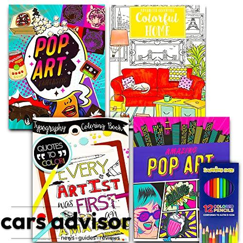 Adult Coloring Books Value Set -- 4 Assorted Coloring Books for Adu...