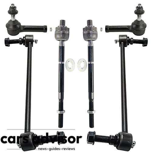 Detroit Axle - Front Inner and Outer Tie Rods Sway Bar Links Replac...