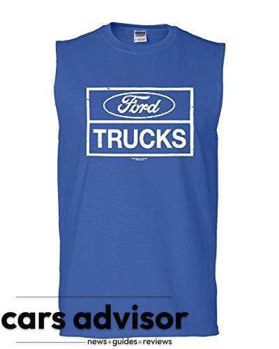 Distressed Ford Trucks Muscle Shirt F150 American Pick Up Sleeveles...