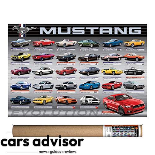 EuroGraphics Ford Mustang Evolution 50th Ls Poster, 36 x 24 inch,Ki...