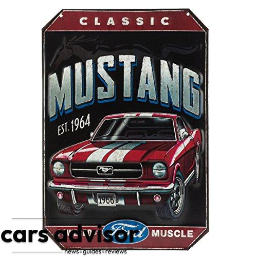 Ford Classic  66 Mustang Embossed Metal Sign - Vintage Ford Mustang...