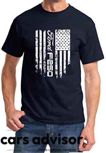 Ford F250 F-250 Pickup Truck Classic Patriotic Flag Design Tshirt L...