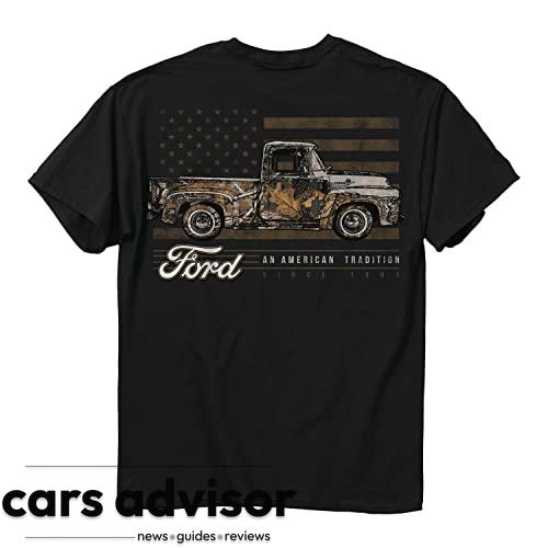 Ford Truck Camo Flag T-Shirt American Tradition Since 1903, 2XL...