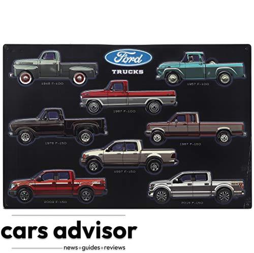 Ford Trucks Collage Embossed Metal Sign - Vintage Ford Wall Art for...
