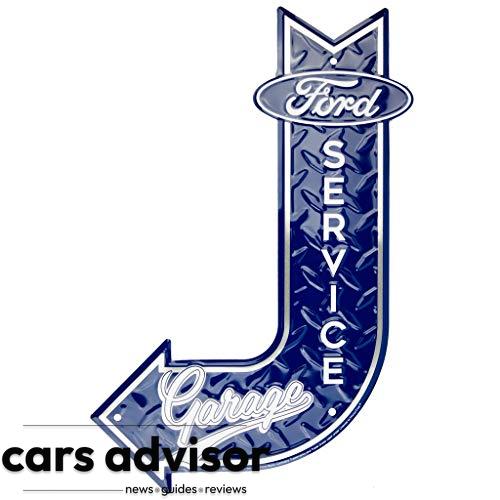 HangTime Ford Service Garage Sign, Vintage Metal Automotive Wall Ar...