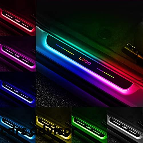 LED Car Door Sill Lights, Customizable Car Door Welcome Courtesy Li...