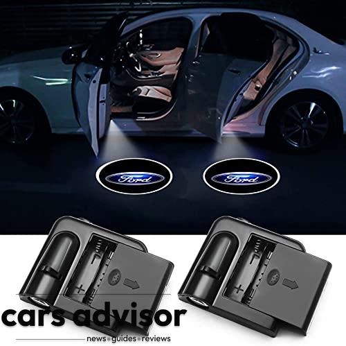 LSJTWM Suitable for Ford car Welcome Light 2 pcs Wireless car Proje...