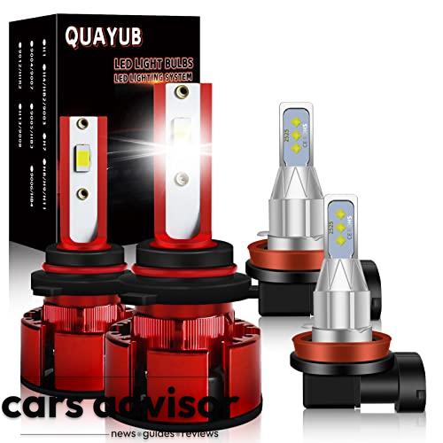 QUAYUB Fit for Ford Explorer (2011-2015) LED Headlight Bulbs, 9005 ...