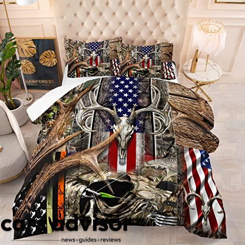 Tailor Shop American Flag Comforter Set for Boys Teens Jungle Adven...