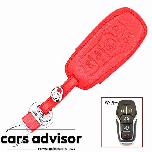 WFMJ Red Leather for Ford Fusion Mustang F-150 Fusion F-450 F-550 S...