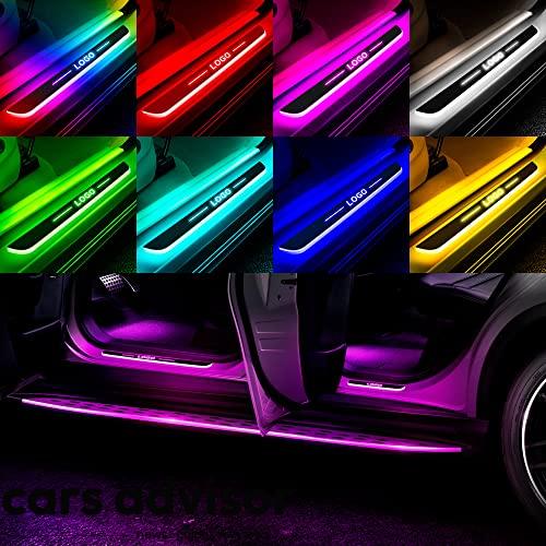 Wireless Car Door Sill Led Customized Logo or Text,USB Chargeble Au...