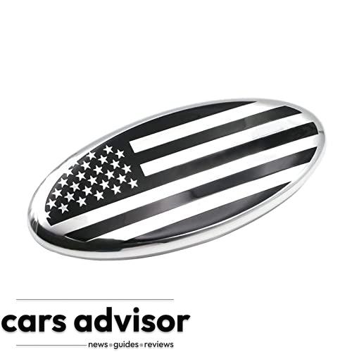 Yukauto 9 Inch American Flag Badge, Front Grill Rear Tailgate Oval ...