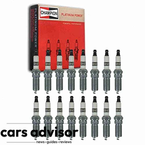 16 pc Champion Platinum Spark Plugs compatible with Ford F-250 Supe...