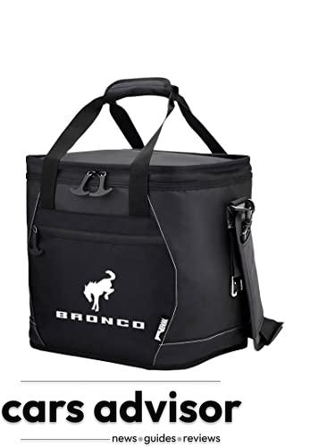 Bronco 24 Can Waterproof Insulated Cooler with Zipper, Large, Black...
