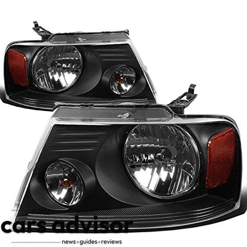 DNA Motoring HL-OH-F1504-BK-AM Black Amber Headlights Replacement C...