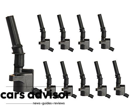 ENA Set of 10 Ignition Coil Pack Compatible with Ford Super Duty E-...