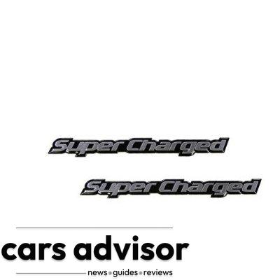 ERPART Supercharged Silver Aluminum Emblems Compatible with Chevy D...
