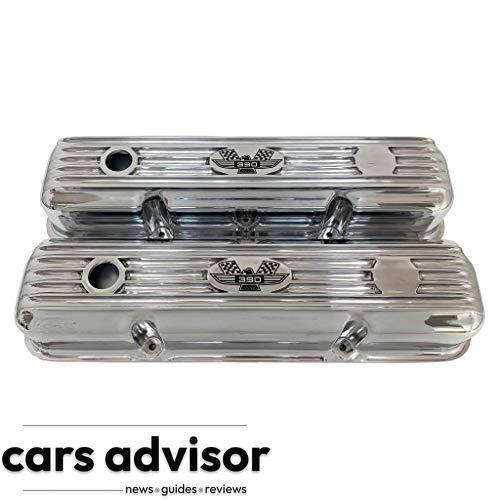 Ford FE 390 American Eagle Finned Short Valve Covers - Polished - A...