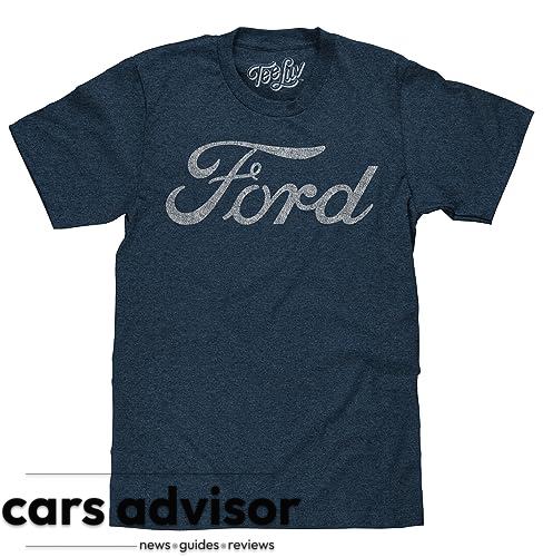 Ford Signature T-Shirt | Soft Touch Fabric-Medium Navy Heather...