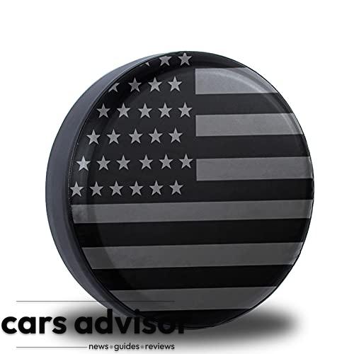 Jusen American Flag Spare Tire Cover Fit for Jeep Wrangler Rv SUV T...