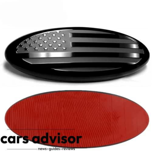 OLPAYE 7inch Front Grille Tailgate Emblem for Ford, American Flag B...