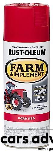 Rust-Oleum 280136 Farm & Implement Spray Paint, 12 oz, Ford Red...