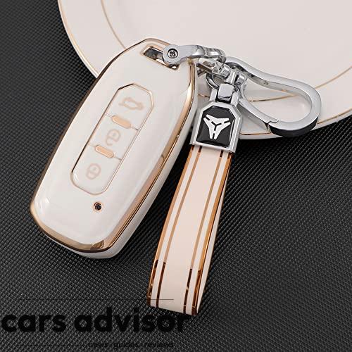 SANRILY Golden-Edge Soft Key Fob Cover for Ford Territory 2023 2022...