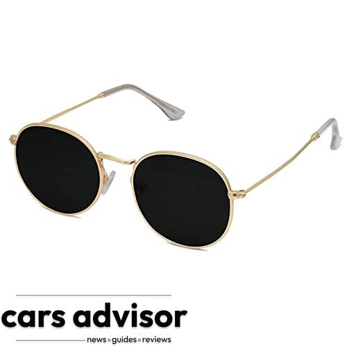 SOJOS Small Round Polarized Sunglasses for Women Men Classic Vintag...