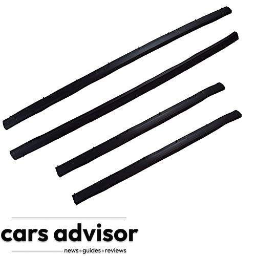 4pcs Front and Rear Lower Door Window Rubber Weatherstrip Seal Fits...