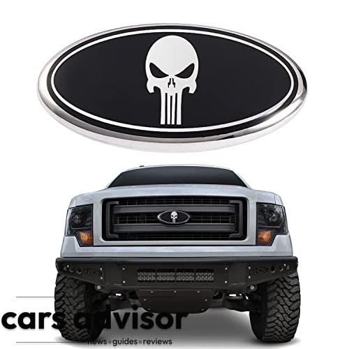 LINOAH 9 Inch Front Grill Rear Tailgate Emblem for 04-14 F150, 11-1...