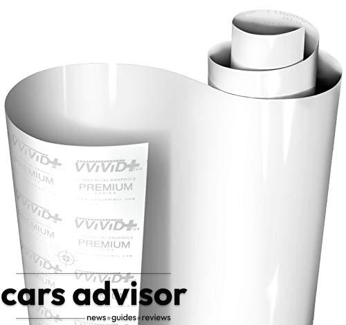 VViViD+ Ultra Gloss Premium Vinyl Car Wrap Film (1ft x 5ft, Gloss W...