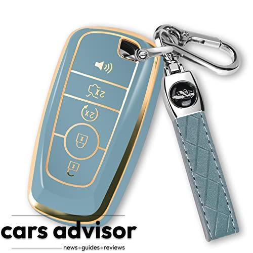 for Ford Key Fob Cover with Keychain, Soft TPU Key Case Shell Full ...