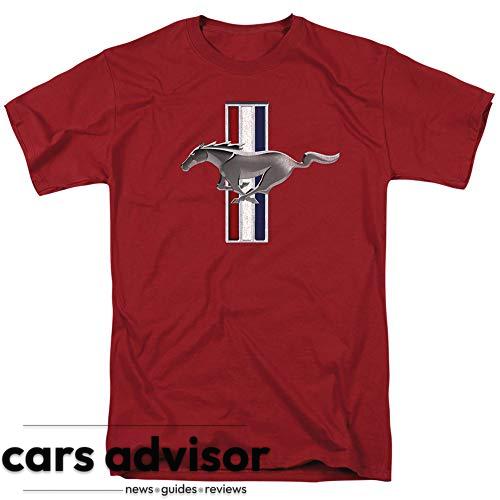 Ford Mustang Vintage Stripes Unisex Adult T-Shirt for Men and Women...