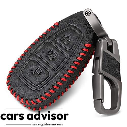 New Replacement Leather Car Key Case Cover Holder Fit Ford Fiesta F...