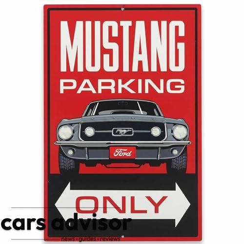 Open Road Brands Ford Mustang Parking Only Metal Sign - Classic For...