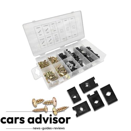 170PCS Automotive Screws and Clips Assortment Kit, Car U-Clip and S...