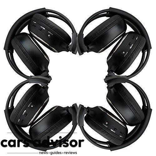 4 Pack of Two Channel Folding Universal Rear Entertainment System I...