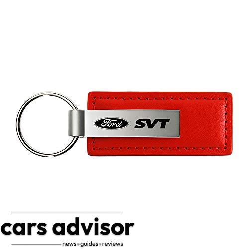 Au-TOMOTIVE GOLD Rectangular Leather Key Chain for Ford SVT (Red)...