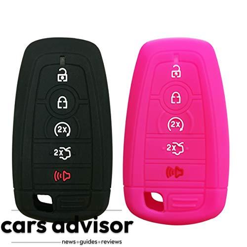 Coolbestda 2Pcs Silicone 5buttons Key Fob Cover Keyless Entry Jacke...