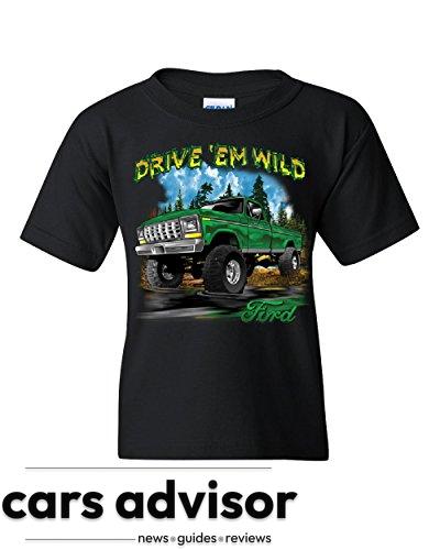 Drive  Em Wild Youth T-Shirt Ford Pickup Trucks F-150 Offroad Mud R...