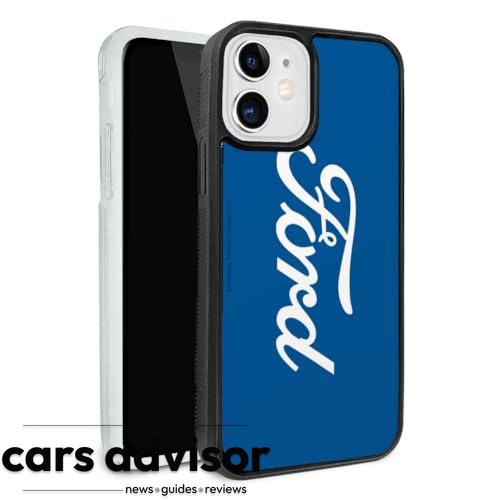 Ford Classic Script Logo Protective Slim Fit Hybrid Rubber Bumper C...