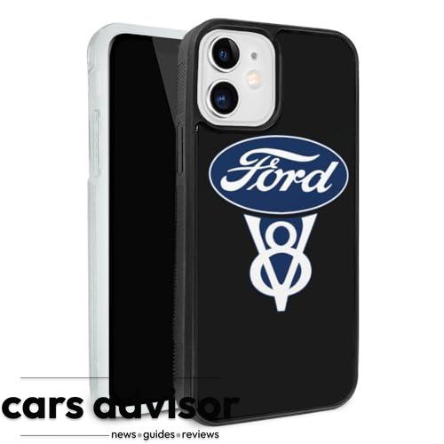 Ford Vintage V8 Logo Protective Slim Fit Hybrid Rubber Bumper Case ...