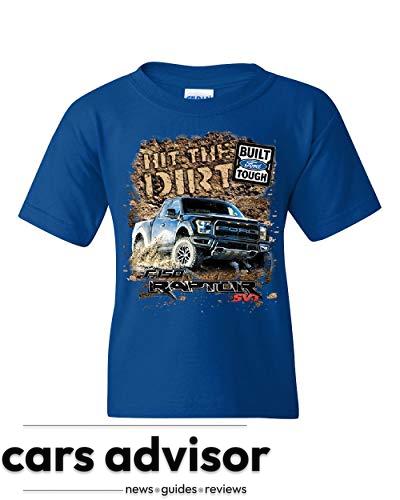 Hit The Dirt Built Ford Tough Youth T-Shirt F-150 Raptor Pickup Tru...