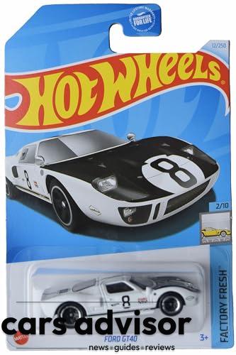 Hot Wheels Ford GT40, Factory Fresh 2 10 [White] 12 250...