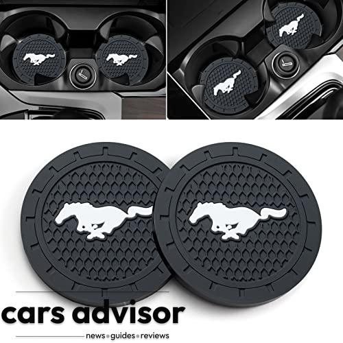 MIGUOER Car Cup Holder Coaster for Ford Mustang Silicone Non-Slip D...