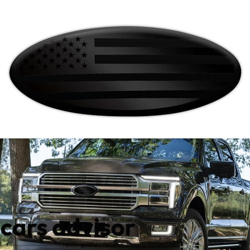QBOONPT Ford Front Grill Emblem, 9 Inch Front Grille Tailgate Car D...